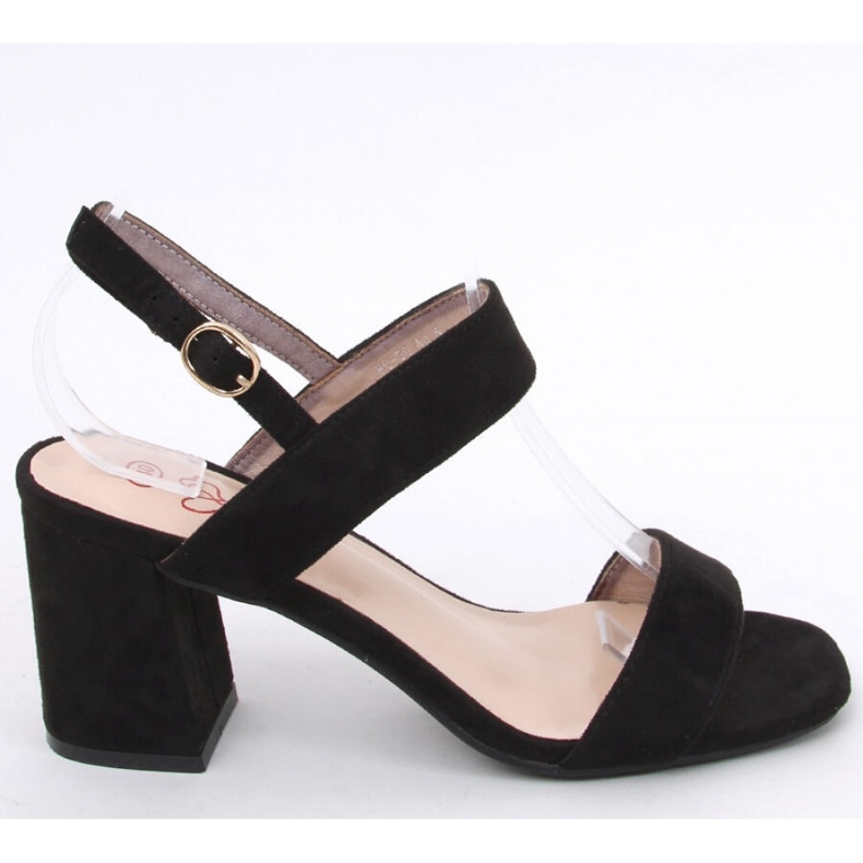 Peonia Sandali neri con tacco - Inello nero 1