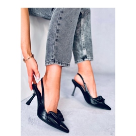 Deluna Scarpe a spillo nere con tacco aperto - Inello nero 2