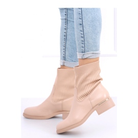 Sendi Stivaletti a calzino color nudo - Inello beige 2