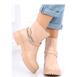 Stivaletti con catena Cindy Nude - Inello beige 2