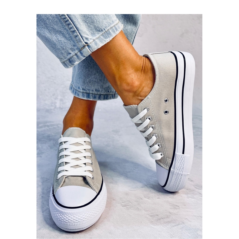 Sneakers classiche da donna Fargis Grey - Inello grigio 1