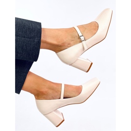 Maddoi Décolleté con tacco alto in vernice beige - Inello 1