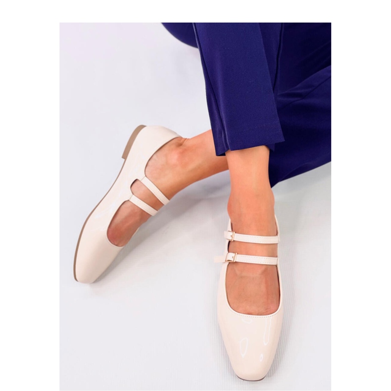 Ballerine in vernice Mary Jane Liths Beige - Inello 1