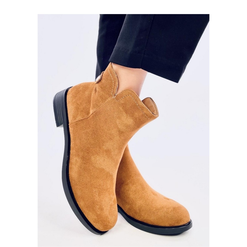 Stivaletti Chelsea classici da donna Beres Camel - Inello marrone 2