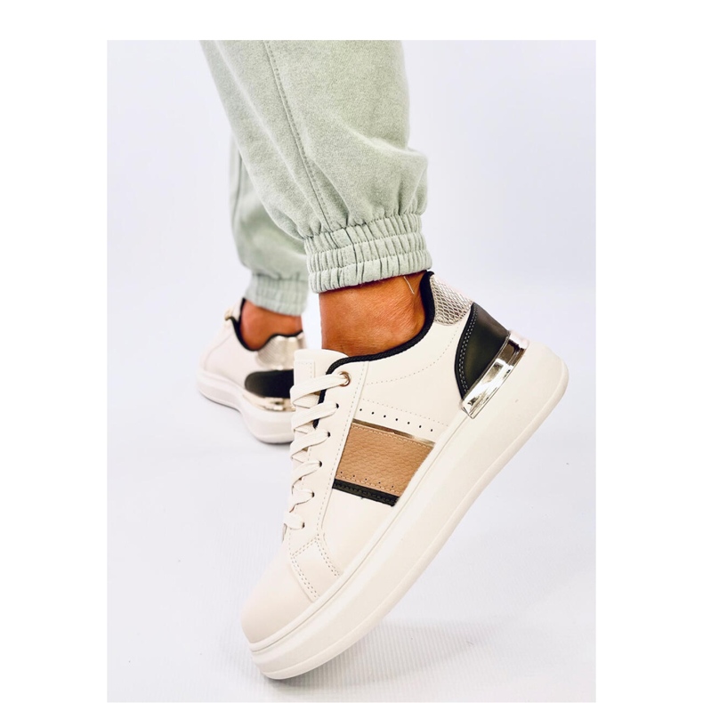 Scarpe da ginnastica Holms Green con plateau - Inello beige 1