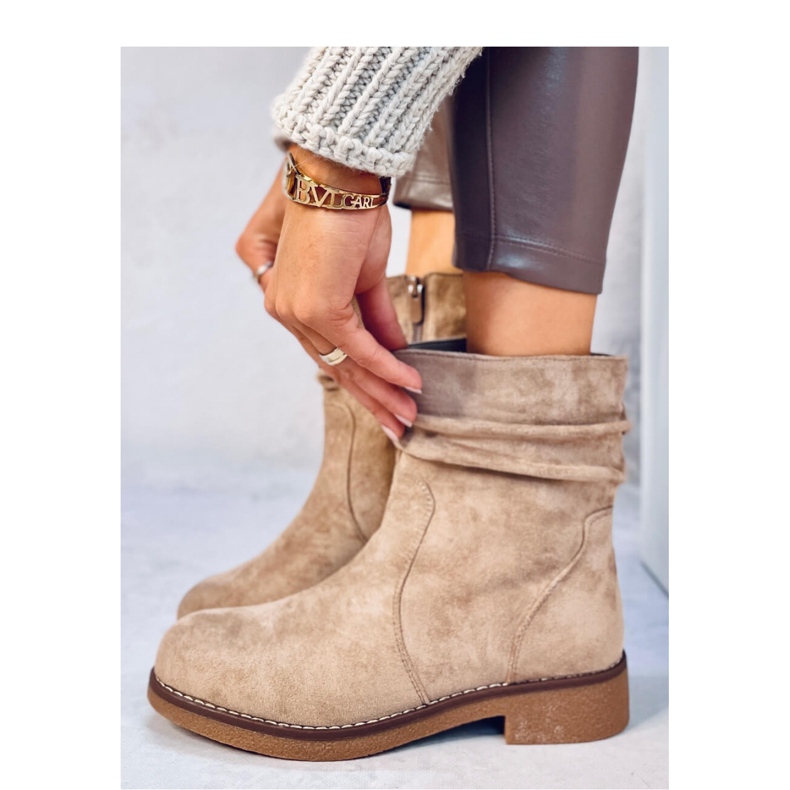 Stivaletti con volant Bracy Khaki - Inello beige 1