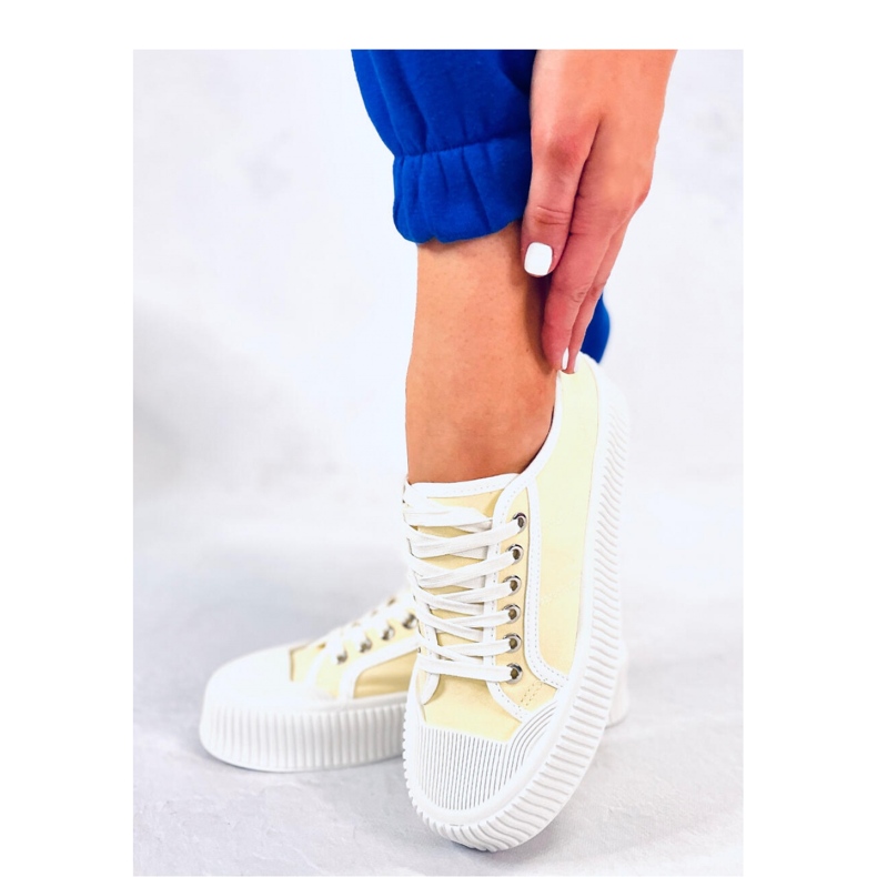 Sneakers con plateau da donna Dors Giallo - Inello 2