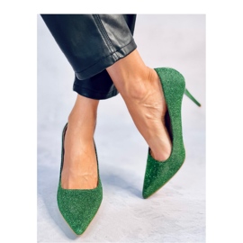 Scarpe con tacco da donna iridescenti Maineri Green - Inello verde 2