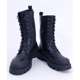 Knight Stivali neri con stivaletti stringati - Inello nero 1