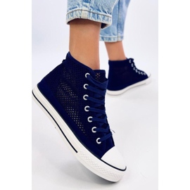 Sneakers alte traforate Mousse Navy - Inello 1