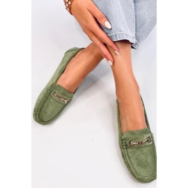 Mocassini da donna in camoscio Sourd L.GREEN - Inello verde 1