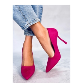 Scarpe con tacco Camerin Fucsia da donna in camoscio - Inello rosa 1