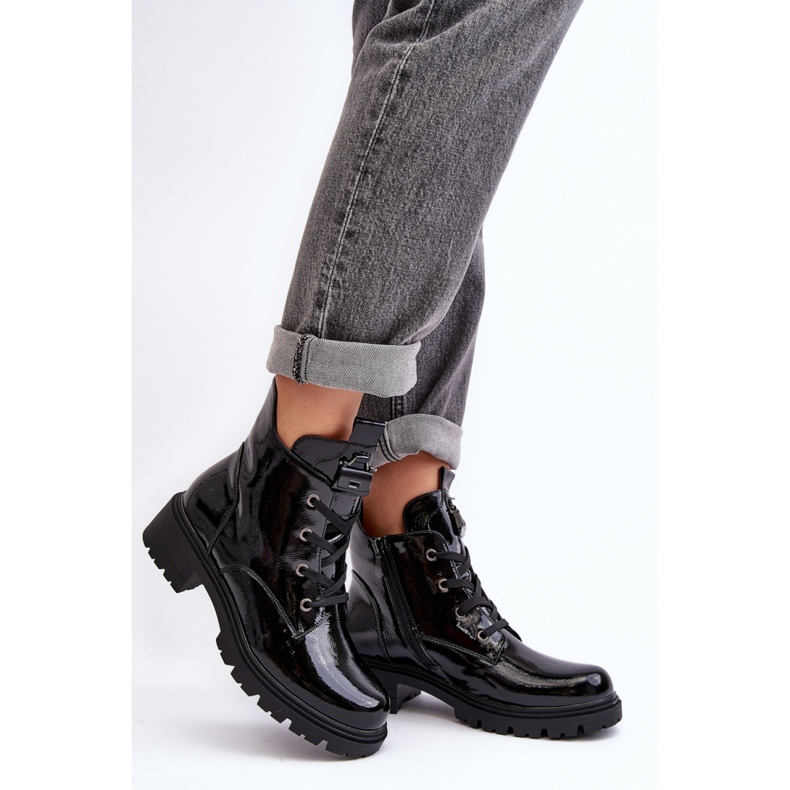 Step in style Scarponi Modello S.Barski HY93-91 Nero Lakier - Entra con stile 1