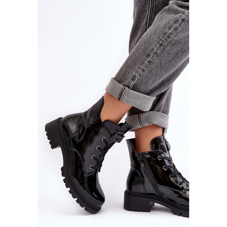 Step in style Scarponi Modello S.Barski HY93-91 Nero Lakier - Entra con stile 2
