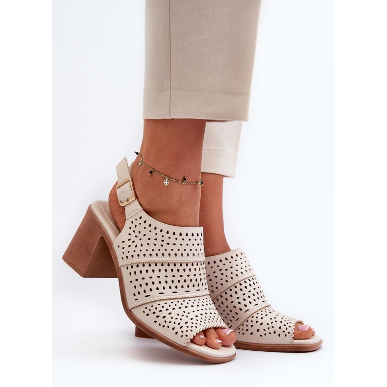 Step in style Sandali Modello Sergio Leone SK565 Beige Chiaro - Entra con stile 1
