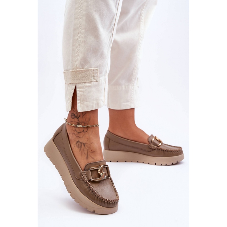 Step in style Mocassini Modello Desmond 10141 Pelle Beige Scuro - Entra con stile 1