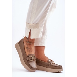 Step in style Mocassini Modello Desmond 10141 Pelle Beige Scuro - Entra con stile 2