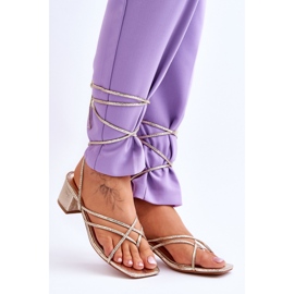 Step in style Modello Secret Love LOLA5023 Sandali stringati dorati - Entra con stile giallo 1