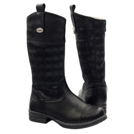 Ren But Stivali da ragazza in pelle 322 3D Black Ren ma nero 3