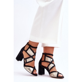 Step in style Sandali Modello Maciejka 05181-25 Oro/Nero - Entra con stile giallo 1