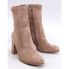Stivaletti Poulter in camoscio color tortora beige 1