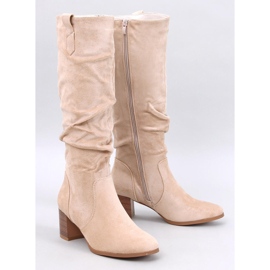 Pinsoni Stivali beige con volant 1