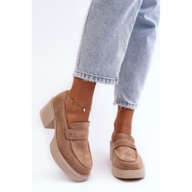 PS1 Scarpe col tacco da donna beige 1