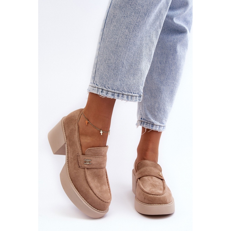 PS1 Scarpe col tacco da donna beige 1