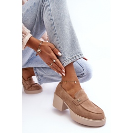 PS1 Scarpe col tacco da donna beige 2