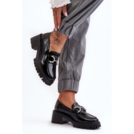 Scarpe col tacco in vernice nera nero 1
