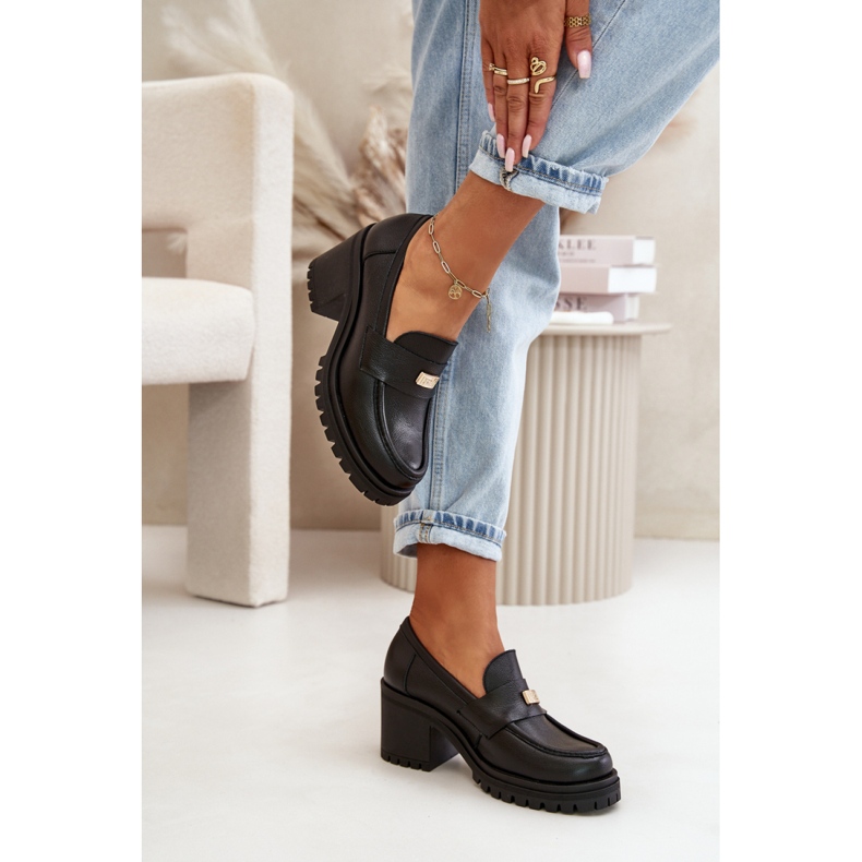 Scarpe col tacco da donna nere Zazoo nero 1