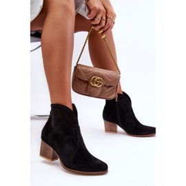 Step in style Stivali da cowboy Modello Lewski EV28 Black Velour - Entra con stile nero 2