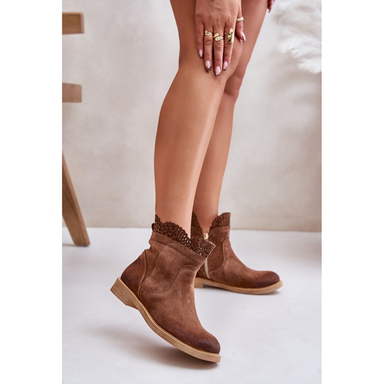 Stivaletti da donna Lewski marroni marrone 1