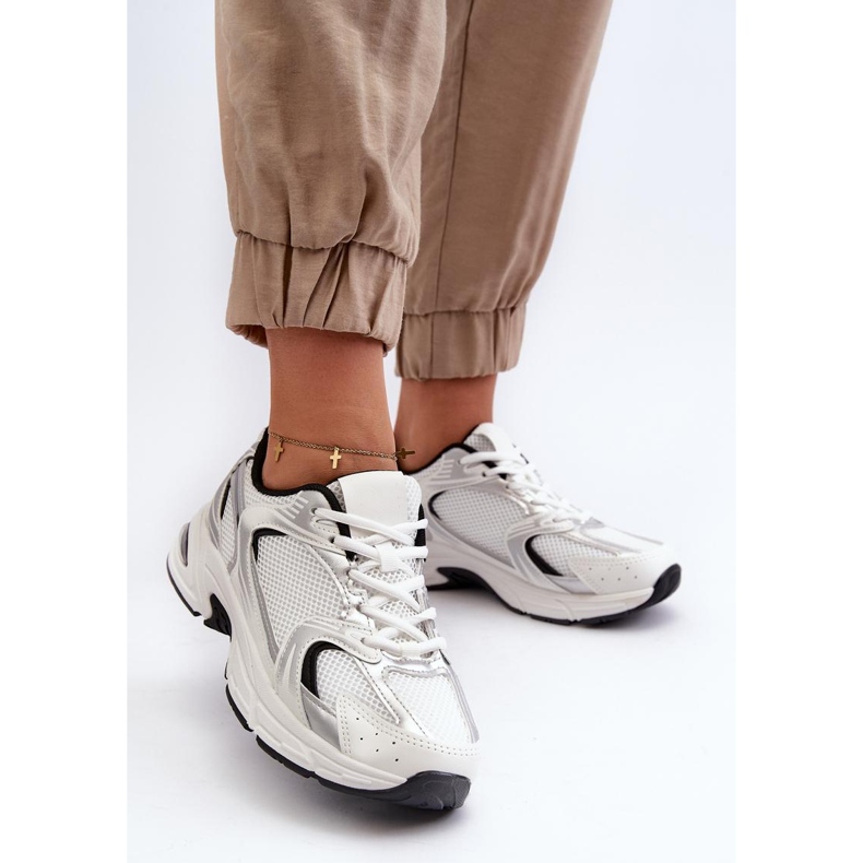Scarpe sportive da donna alla moda Bianco/Nero bianca 1