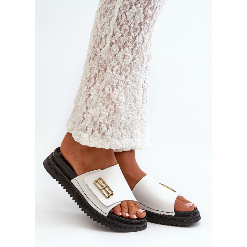 Zazoo Infradito con plateau da donna bianche bianca 1