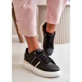 Scarpe sportive con plateau nere nero 1