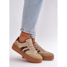 Scarpe sportive con plateau marroni marrone 1