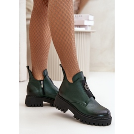 Stivaletti con tacco alto da donna Zazoo Verde Scuro 1