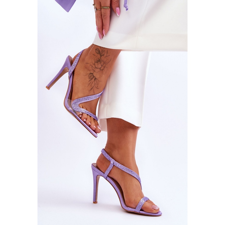 Sandali eleganti con tacco alto Viola 1