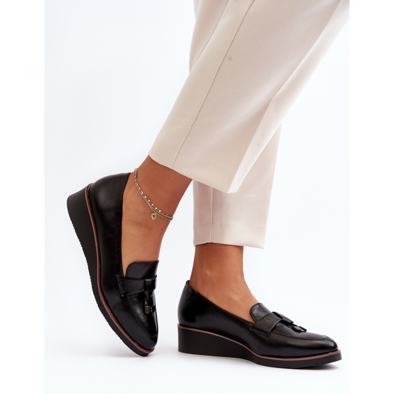 Scarpe da donna con leggera zeppa Nera nero 2