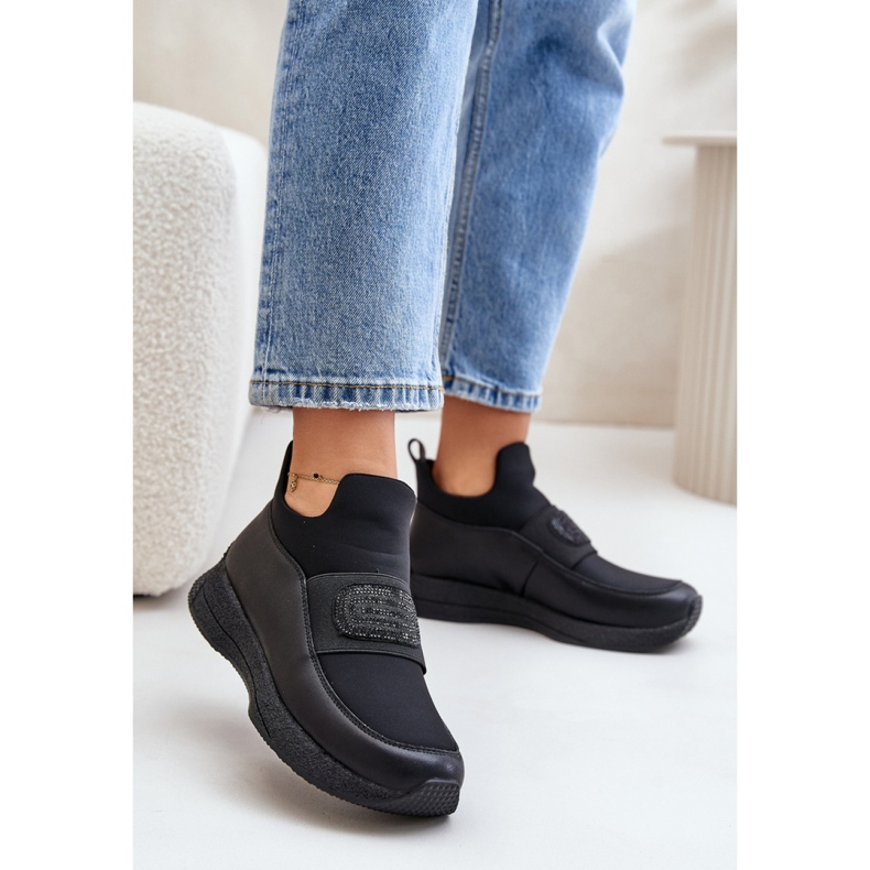 ARTIKER Scarpe sportive slip-on da donna Nere nero 1