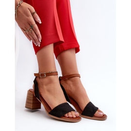 Sandali con tacco da donna Neri nero 2