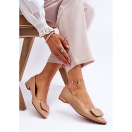 WS1 Ballerine da donna con decoro Beige 1