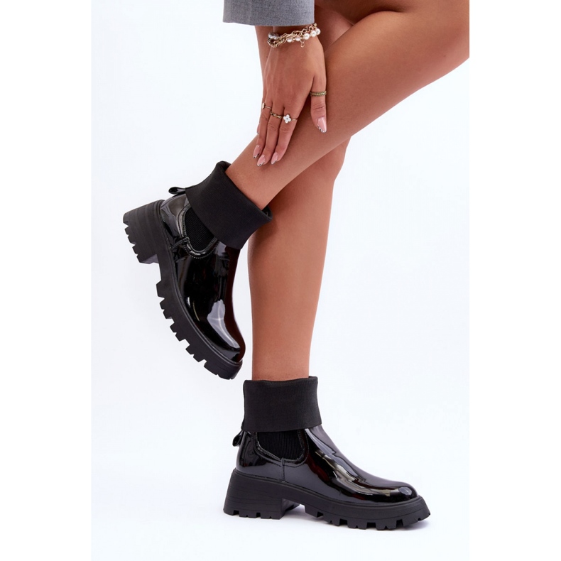 Step in style Stivaletto Chelsea Modello Pavo DES925M Nero Lakier - Entra con stile 2