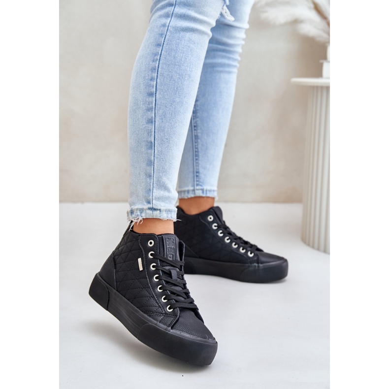 Sneaker Big Star nere trapuntate e isolanti nero 1