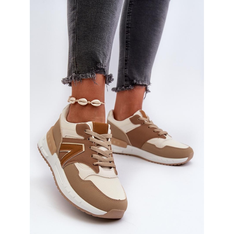 Scarpe sportive con plateau marroni marrone 1