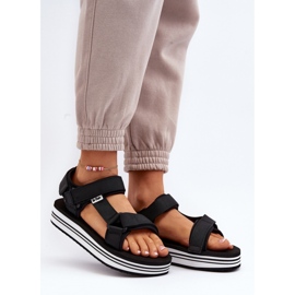 Sandali con plateau Lee Cooper Nero/Bianco da donna 1