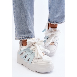 Scarpe sportive da donna sulla piattaforma Zazoo Blue 1
