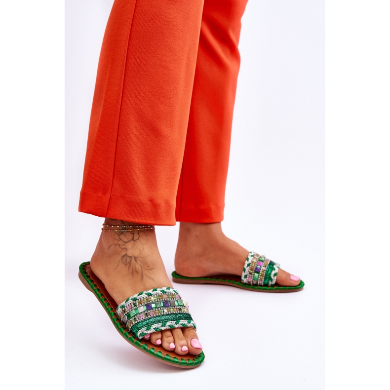 Infradito verdi decorate verde 2