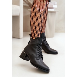 Stivaletti con tacco alto da donna Vinceza in pelle Nera nero 1